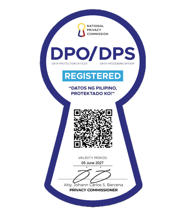 National Privacy Commission DPO/DPS Registered seal